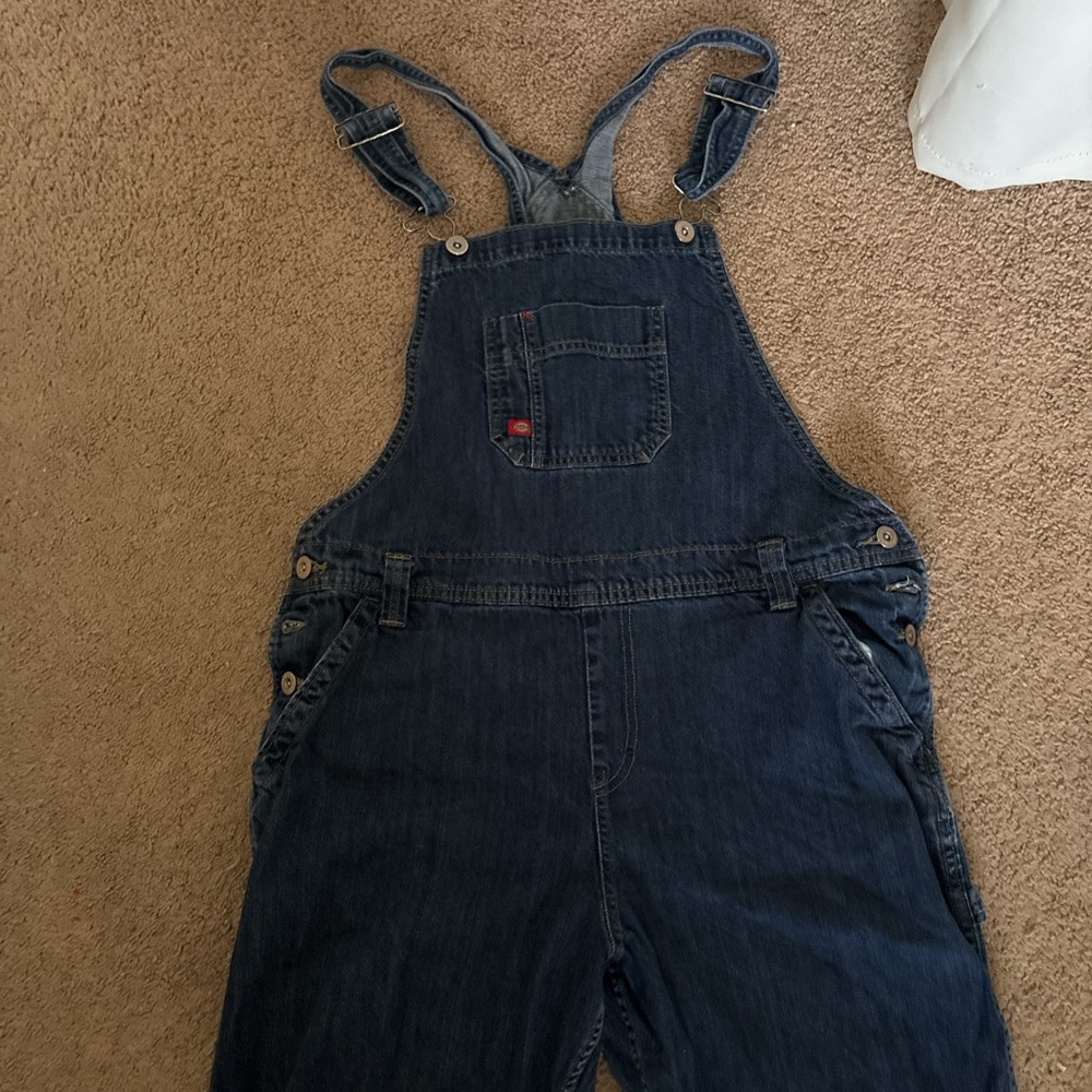 Dark Blue Dickies Cargo y2k aesthetic Denim Overalls